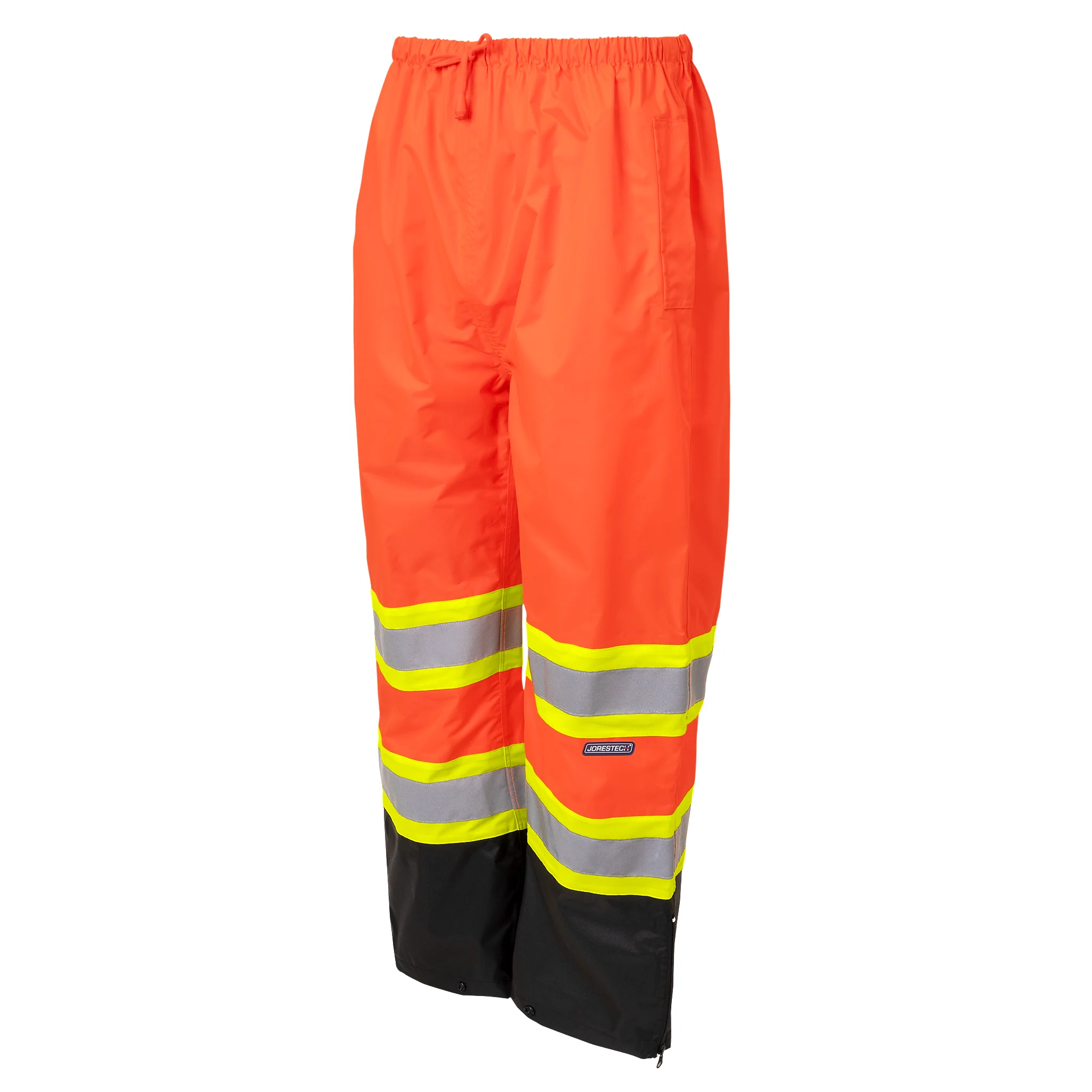 Hi-Vis Two Tone Orange/Black Rain Pants with Reflective Strips - Image 4