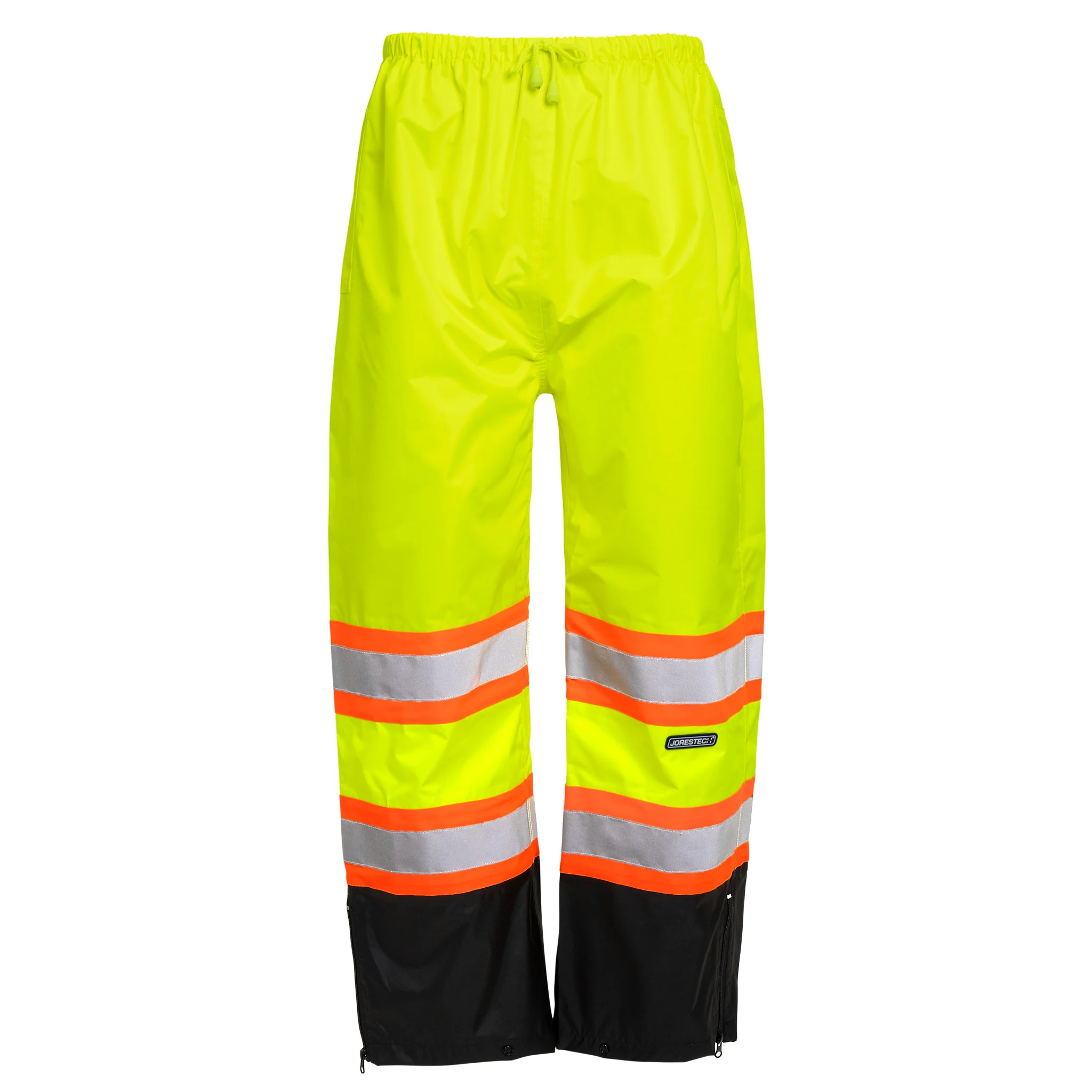 Hi-Vis Two Tone Orange/Black Rain Pants with Reflective Strips - Image 9