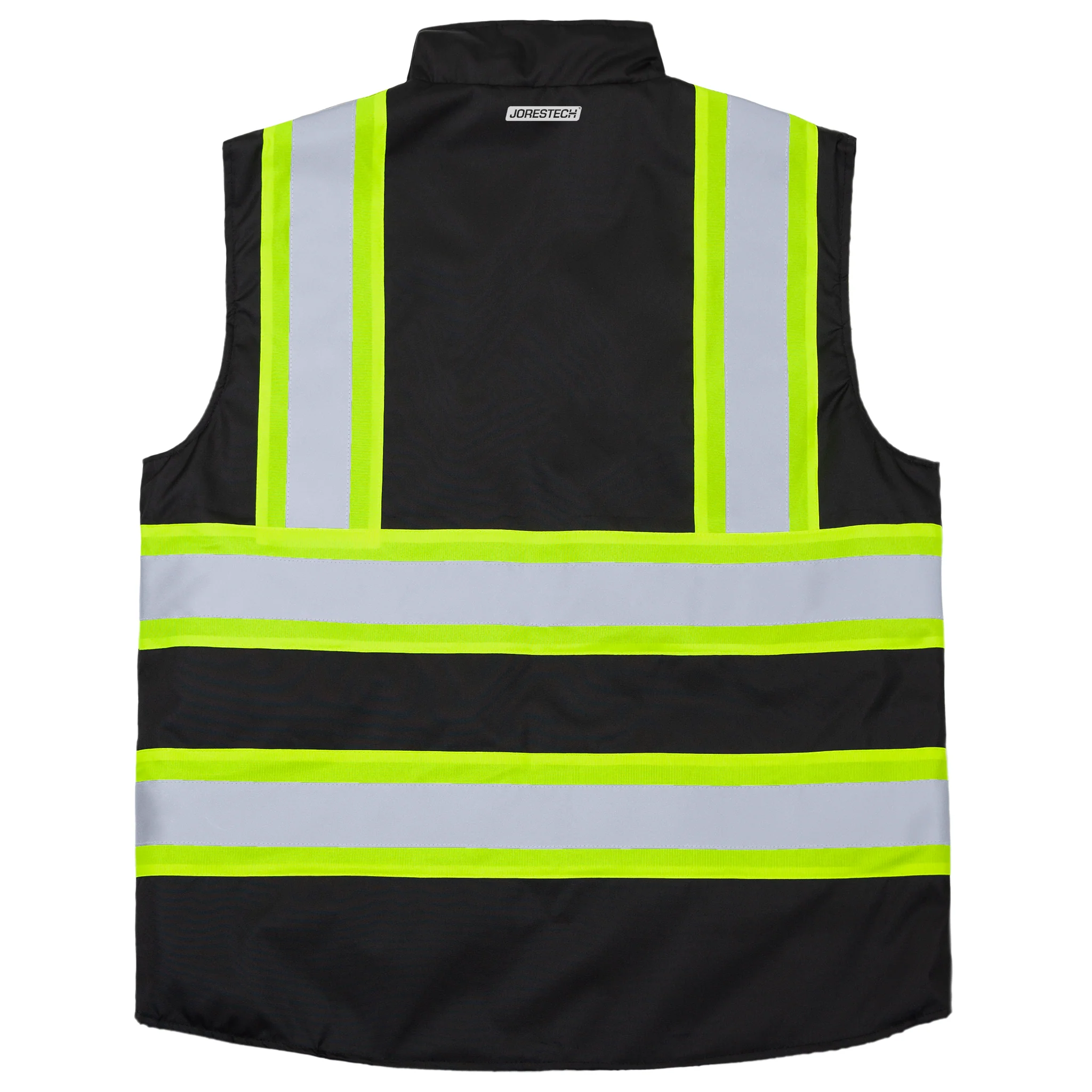 Hi-Vis Two Tone Reversible Insulated Safety Vest with Reflective Strips - Image 16