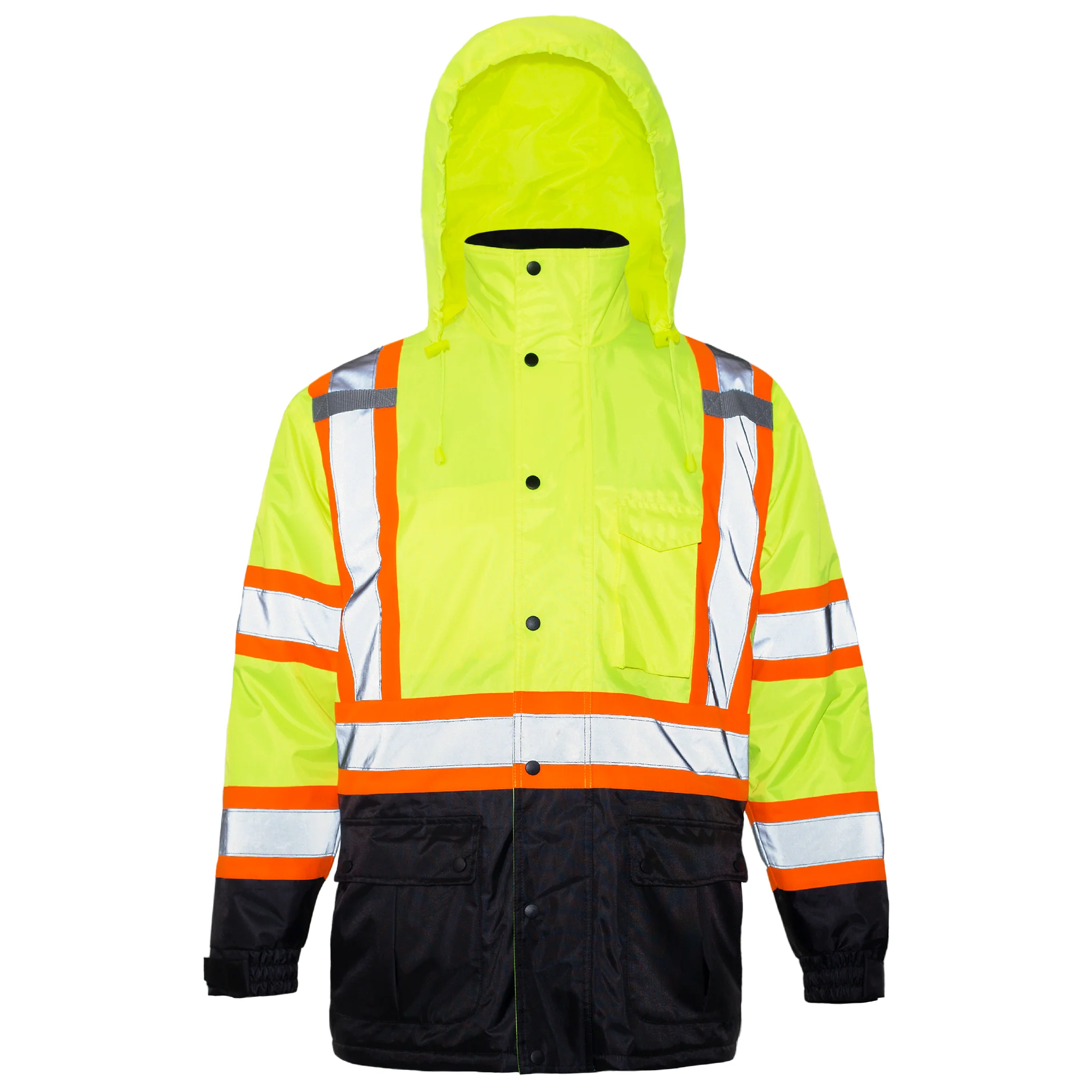 Hi-Vis Two-Tone Safety Jacket with Reflective Stripes - Image 12
