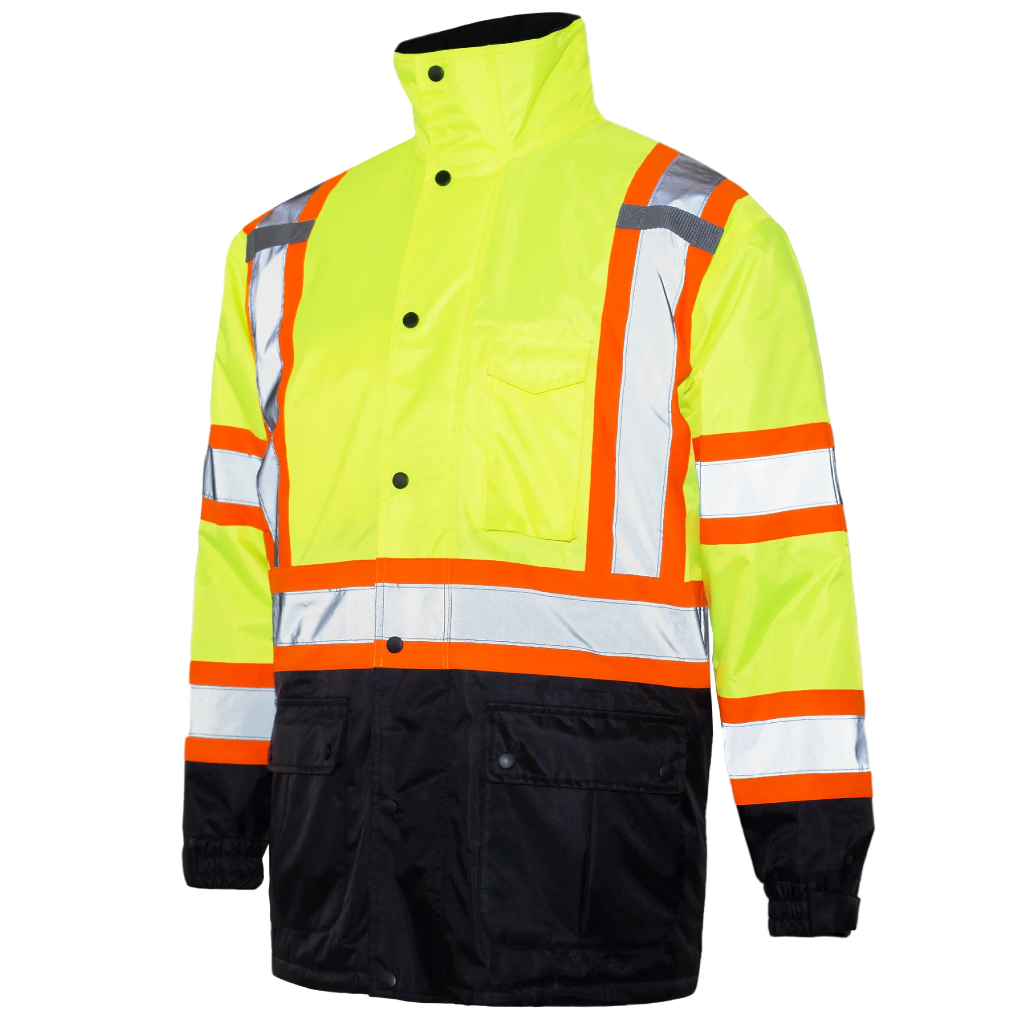 Hi-Vis Two-Tone Safety Jacket with Reflective Stripes - Image 13