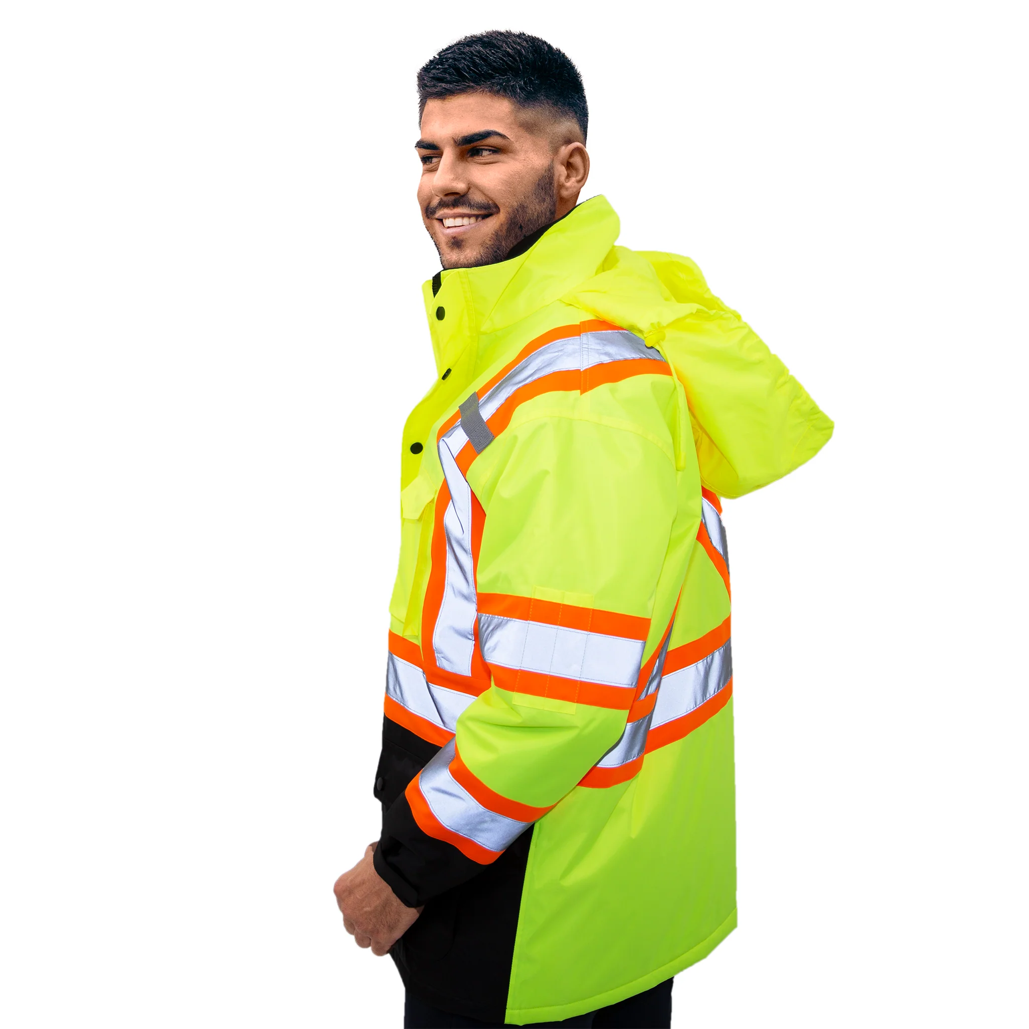 Hi-Vis Two-Tone Safety Jacket with Reflective Stripes - Image 14