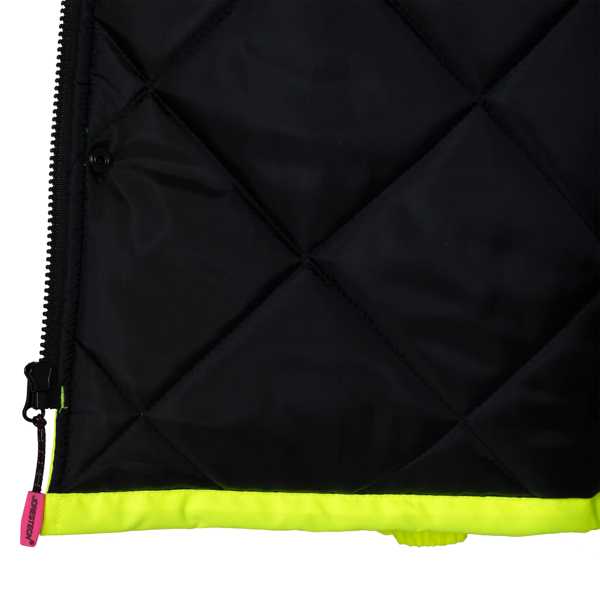 Hi-Vis Two Tone Safety Jacket with Reflective Tapes and Pink Contrast - Image 10