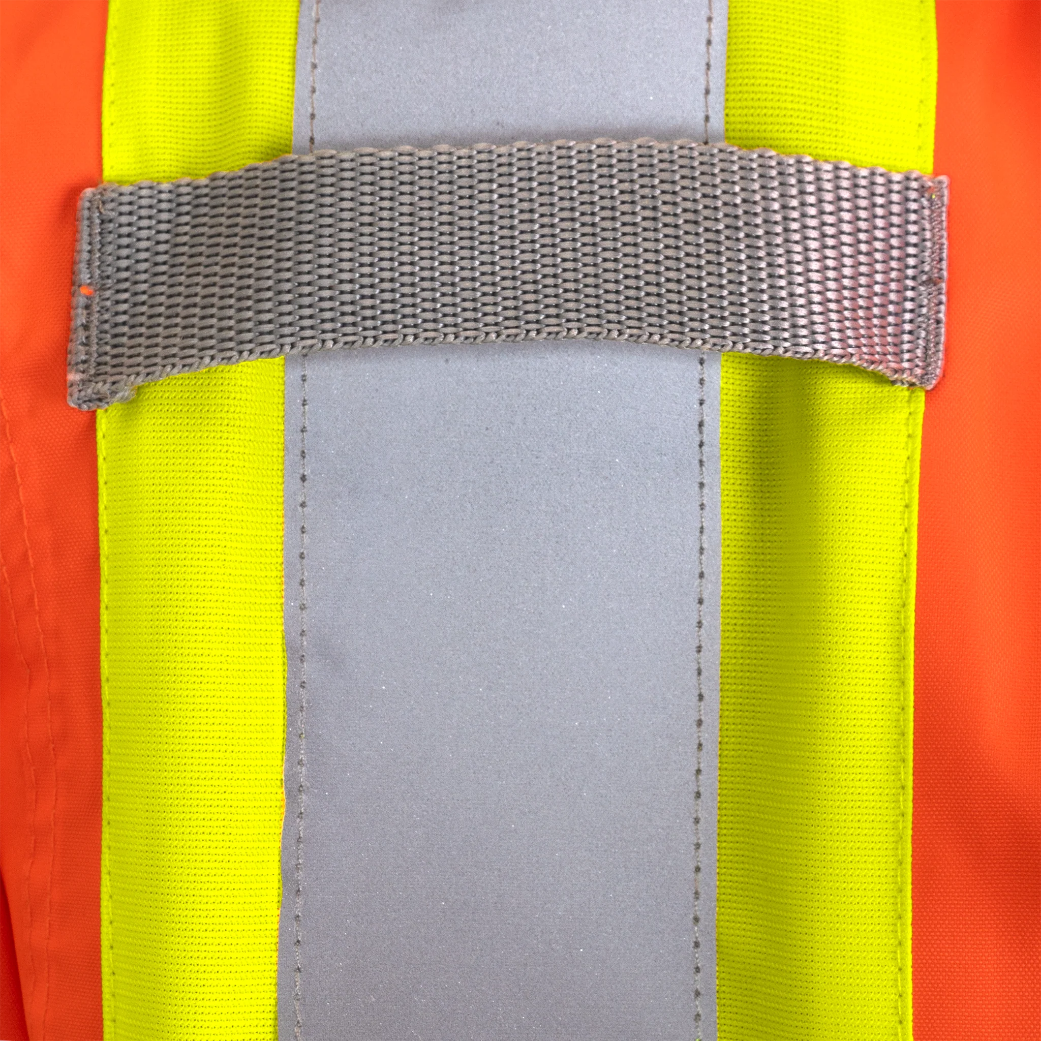 Hi Vis Two Tone Safety Rain Jacket With X Reflective Stripes - Image 11