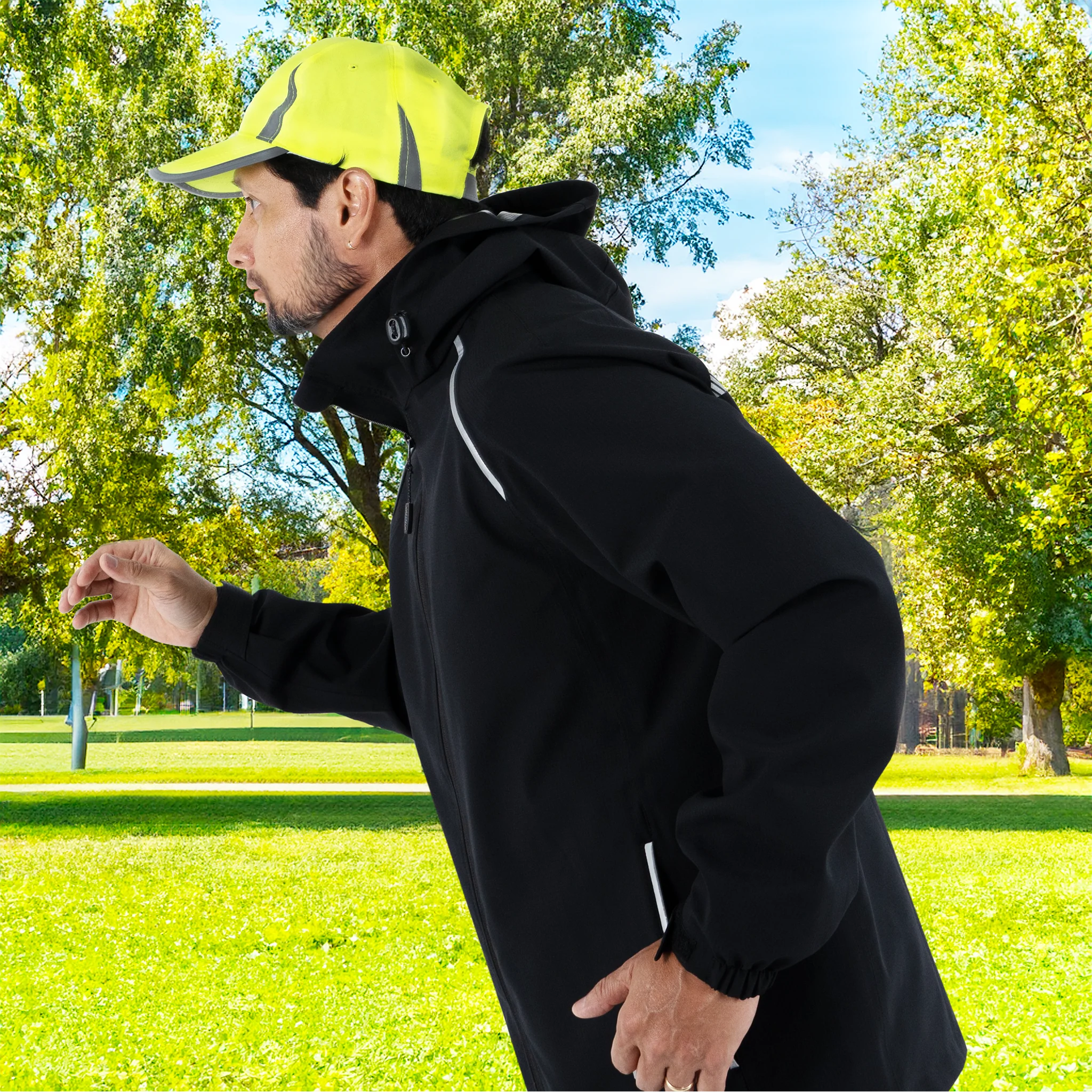 Hi Vis Waterproof Ripstop Jacket with Reflective Heat Transfer Tapes - Image 30