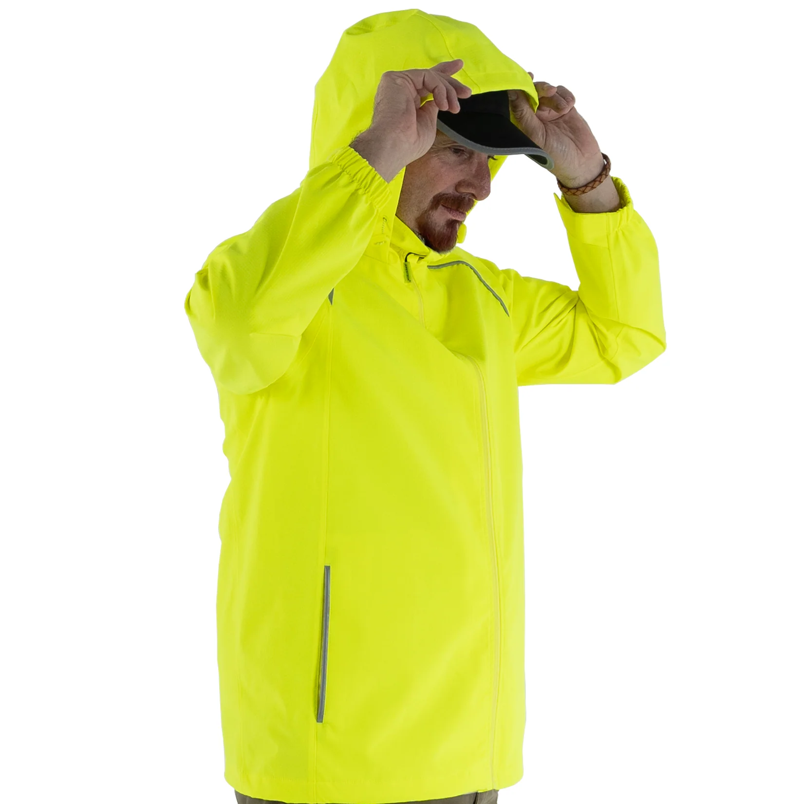 Hi Vis Waterproof Ripstop Jacket with Reflective Heat Transfer Tapes - Image 9