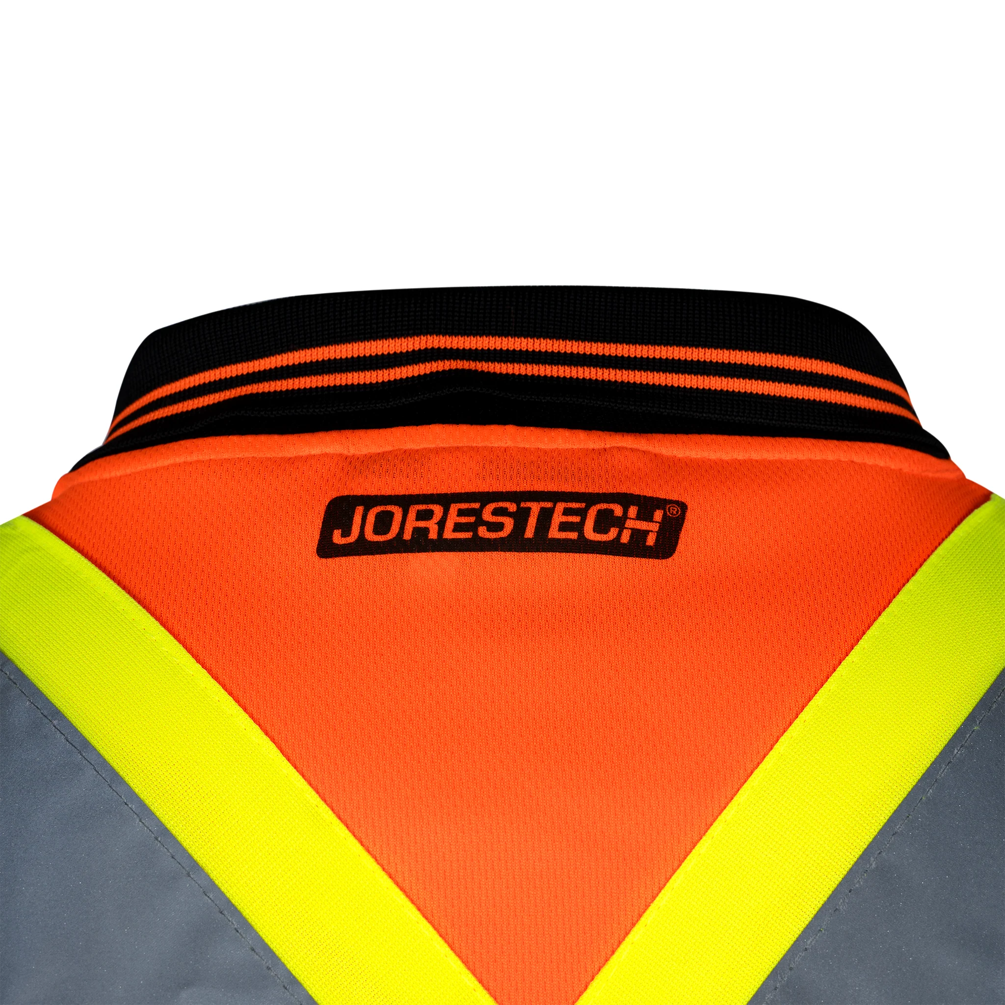 Hi-Vis X-Back Reflective Two-Tone Safety Long Sleeve Polo Shirt - Image 15