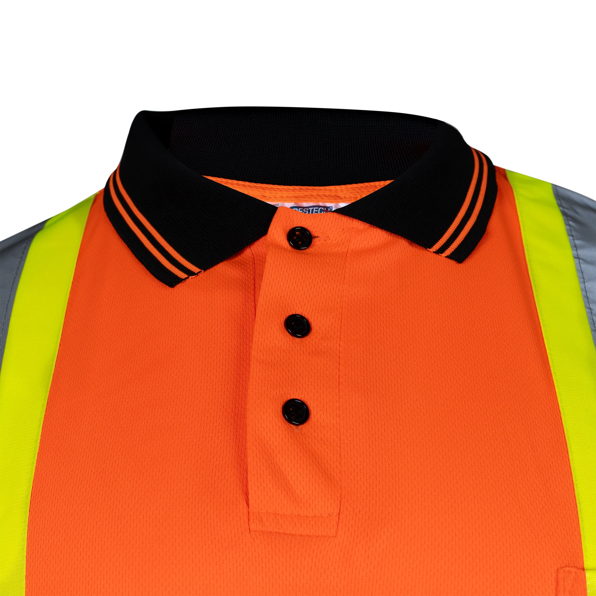 Hi-Vis X-Back Reflective Two-Tone Safety Long Sleeve Polo Shirt - Image 17