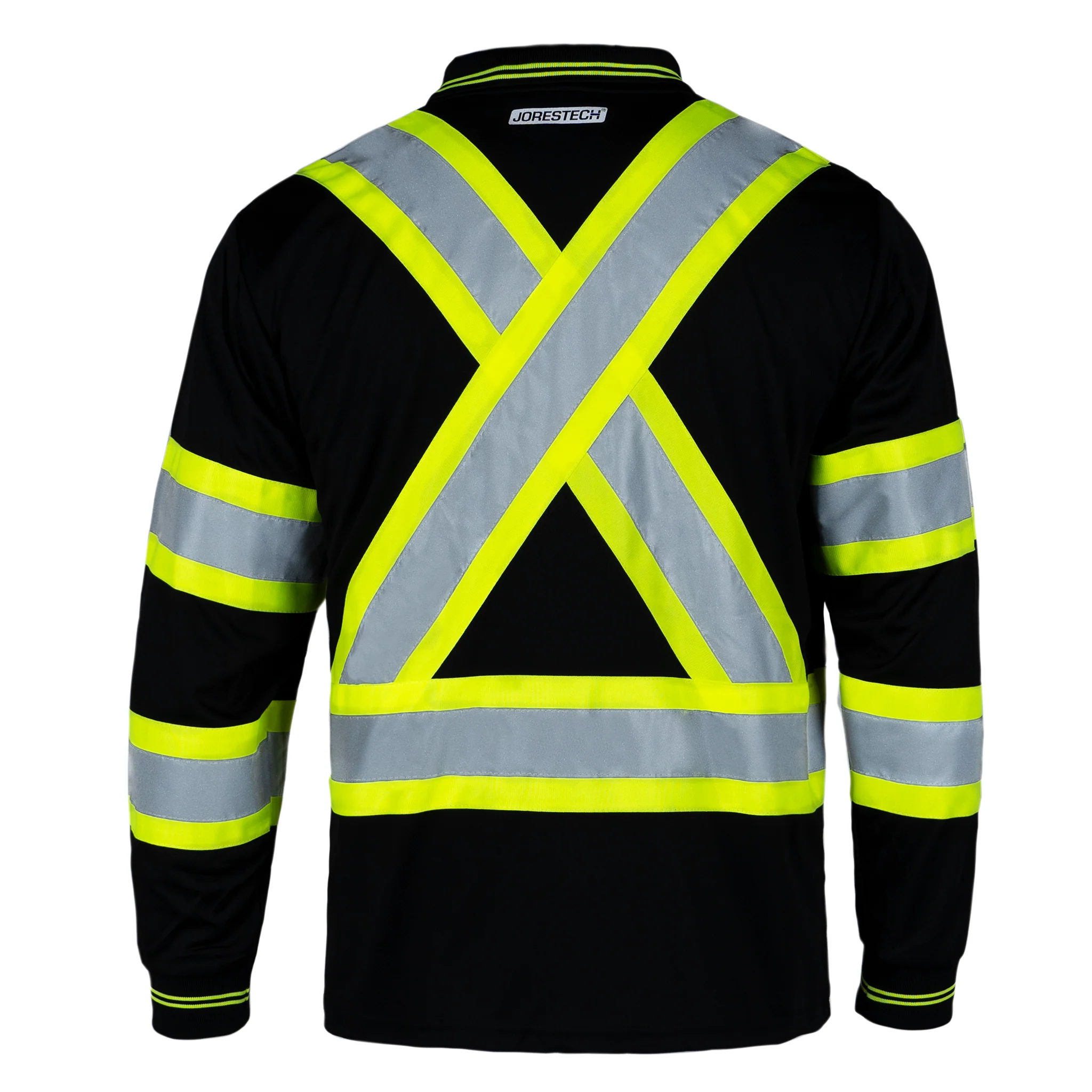 Hi-Vis X-Back Reflective Two-Tone Safety Long Sleeve Polo Shirt - Image 22