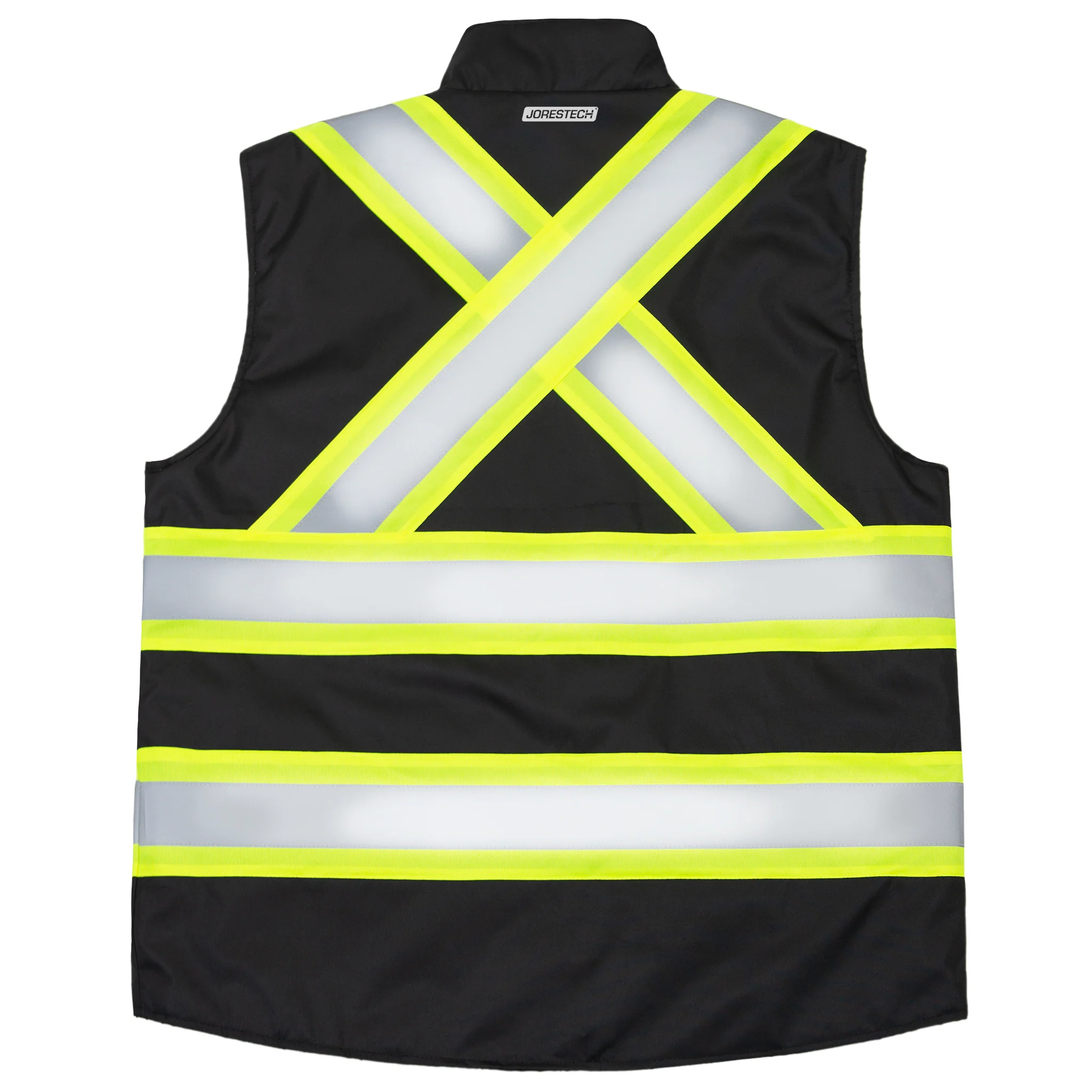 Hi-Vis X-Back Reversible Insulated Safety Vest with Reflective Strips - Image 15
