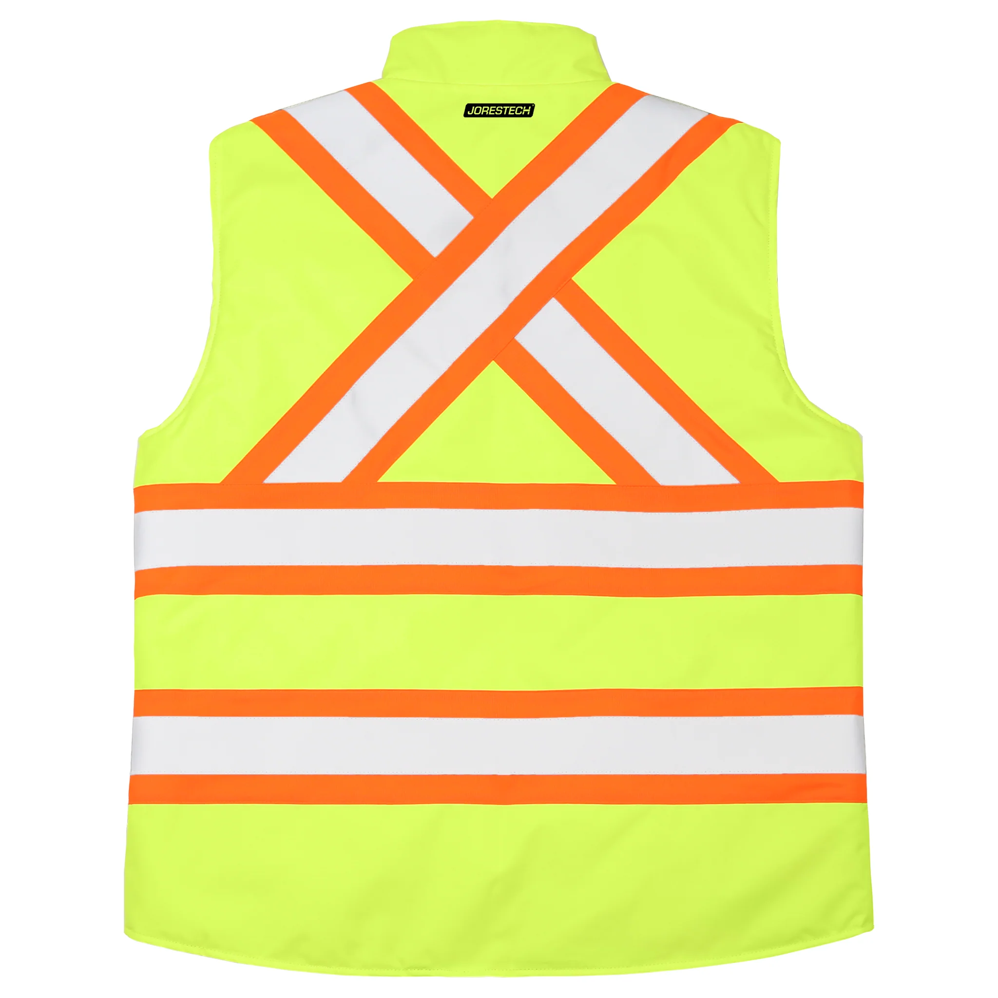 Hi-Vis X-Back Reversible Insulated Safety Vest with Reflective Strips - Image 6