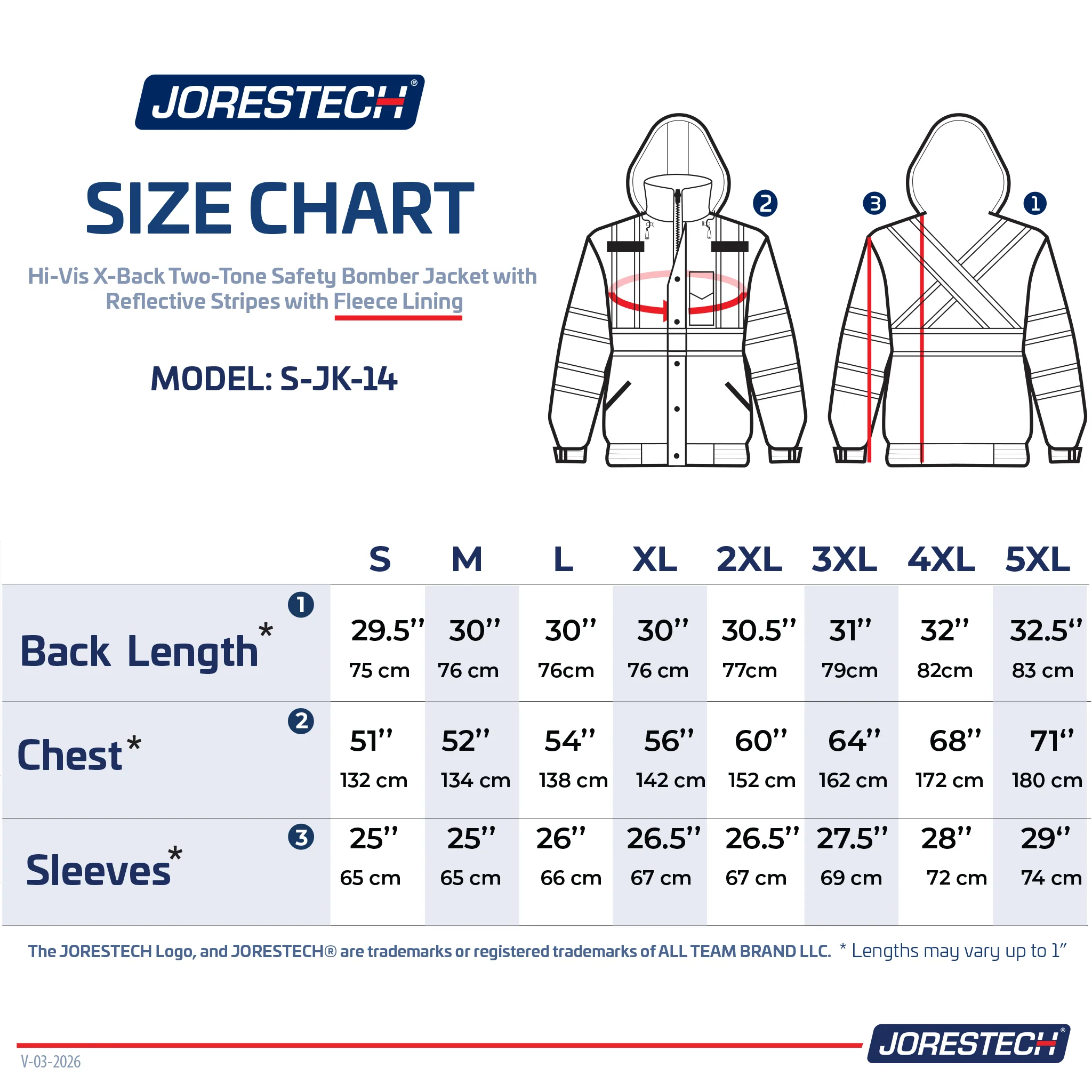Hi-Vis X-Back Two-Tone Safety Bomber Jacket with Sherpa Faux Fleece - Image 3