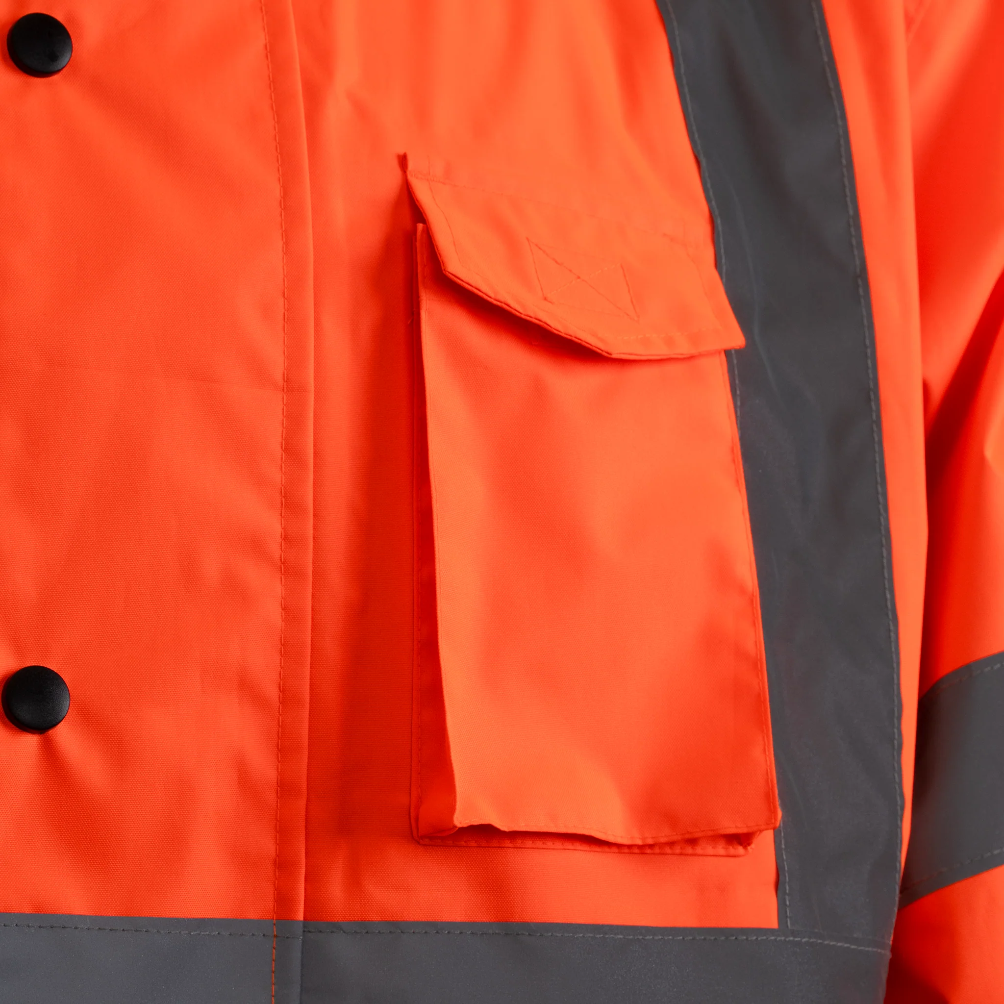 Hi-Vis Yellow/Black Rain Jacket with 2" Reflective Strips - Image 23