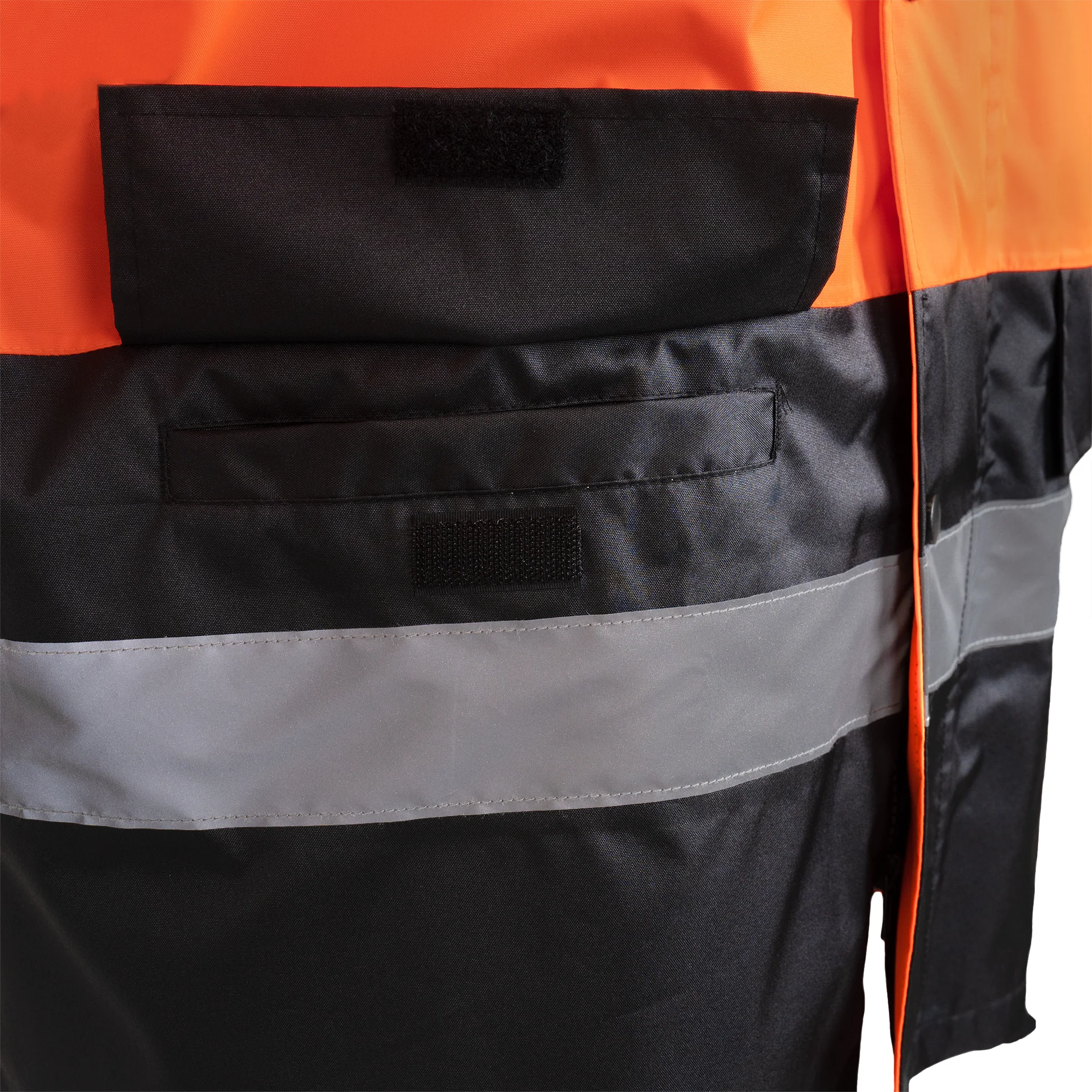 Hi-Vis Yellow/Black Rain Jacket with 2" Reflective Strips - Image 26