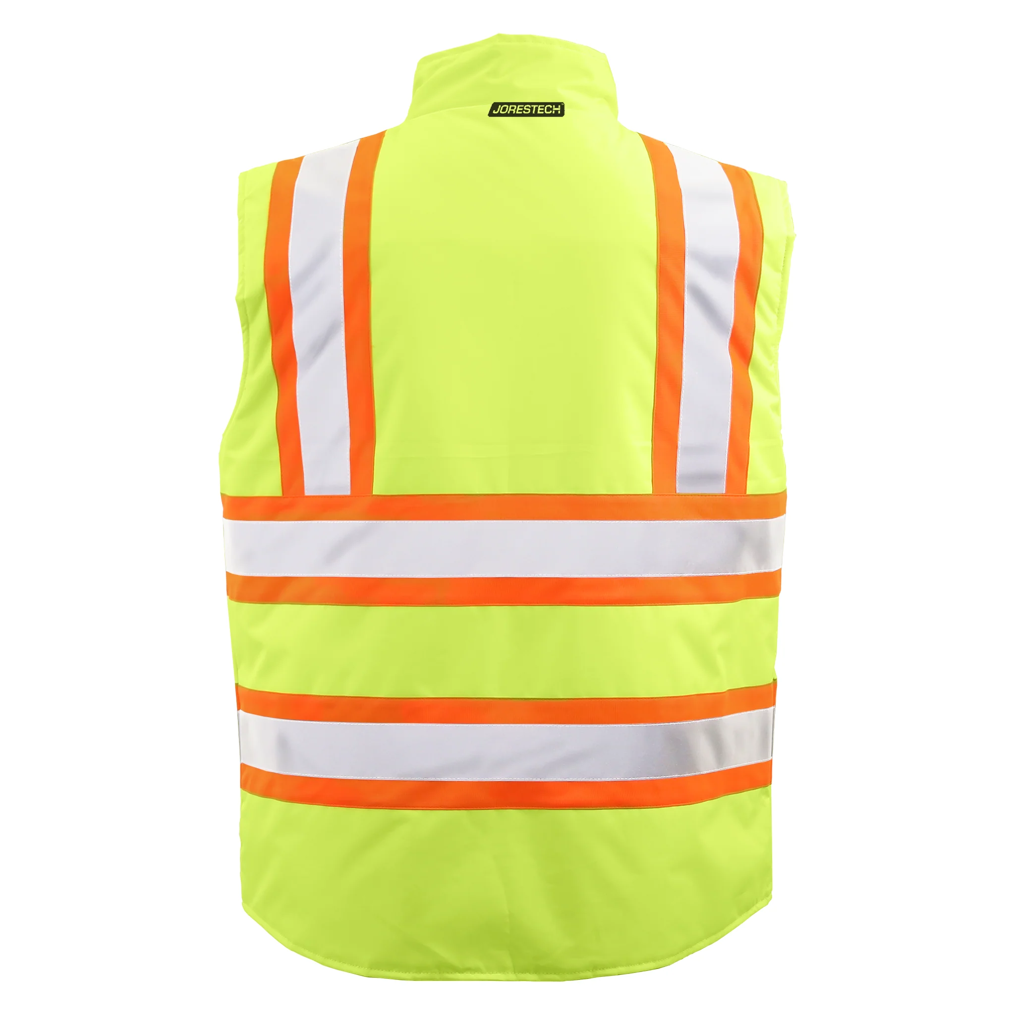 Hi-Vis Yellow/Black Reversible Insulated Safety Vest with Reflective Strips - Image 22