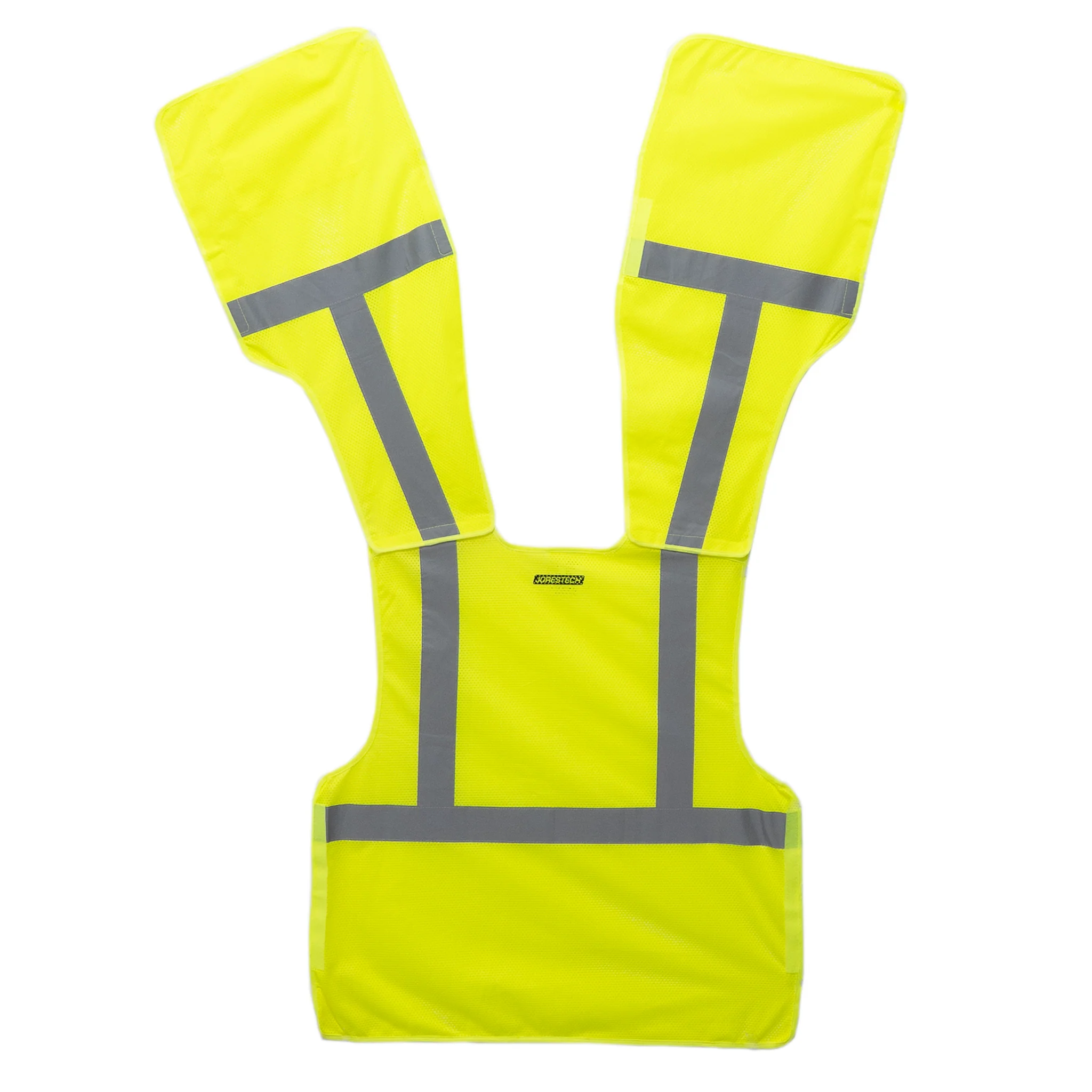 Hi-Vis Yellow Mesh Tearaway Safety Vest with 2” Reflective Strips and Pocket - Image 13