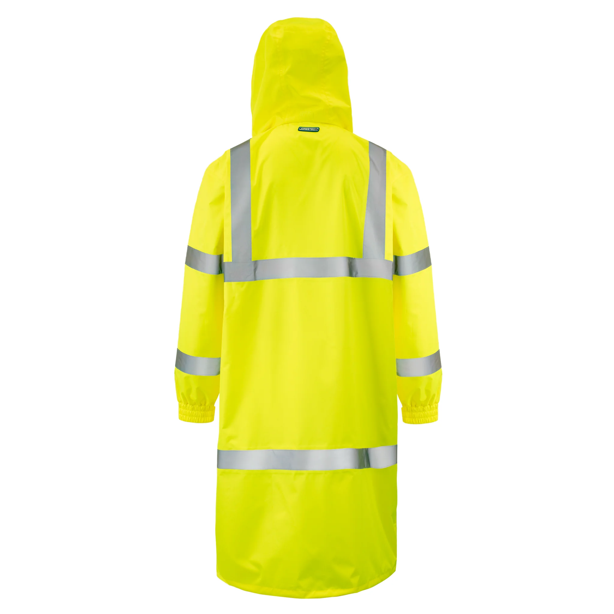 Hi-Vis Yellow Raincoat with 2" Reflective Strips - Image 6