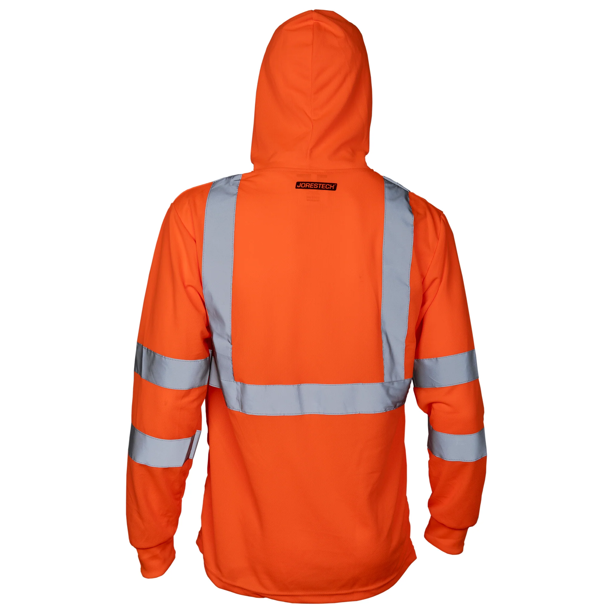 High Visibility Long Sleeve Safety Shirt With Reflective Strips and Hoodie - Image 10