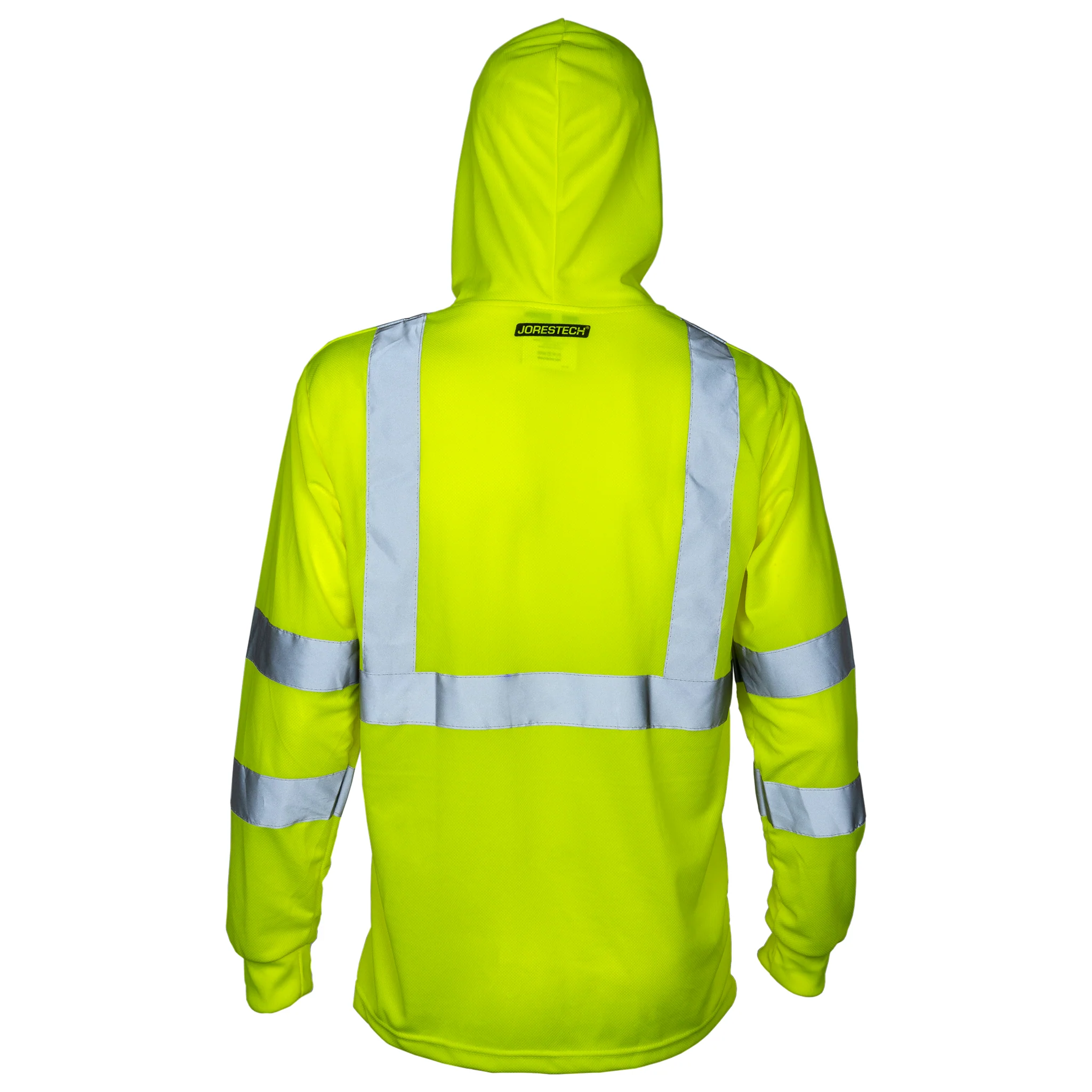 High Visibility Long Sleeve Safety Shirt With Reflective Strips and Hoodie - Image 18