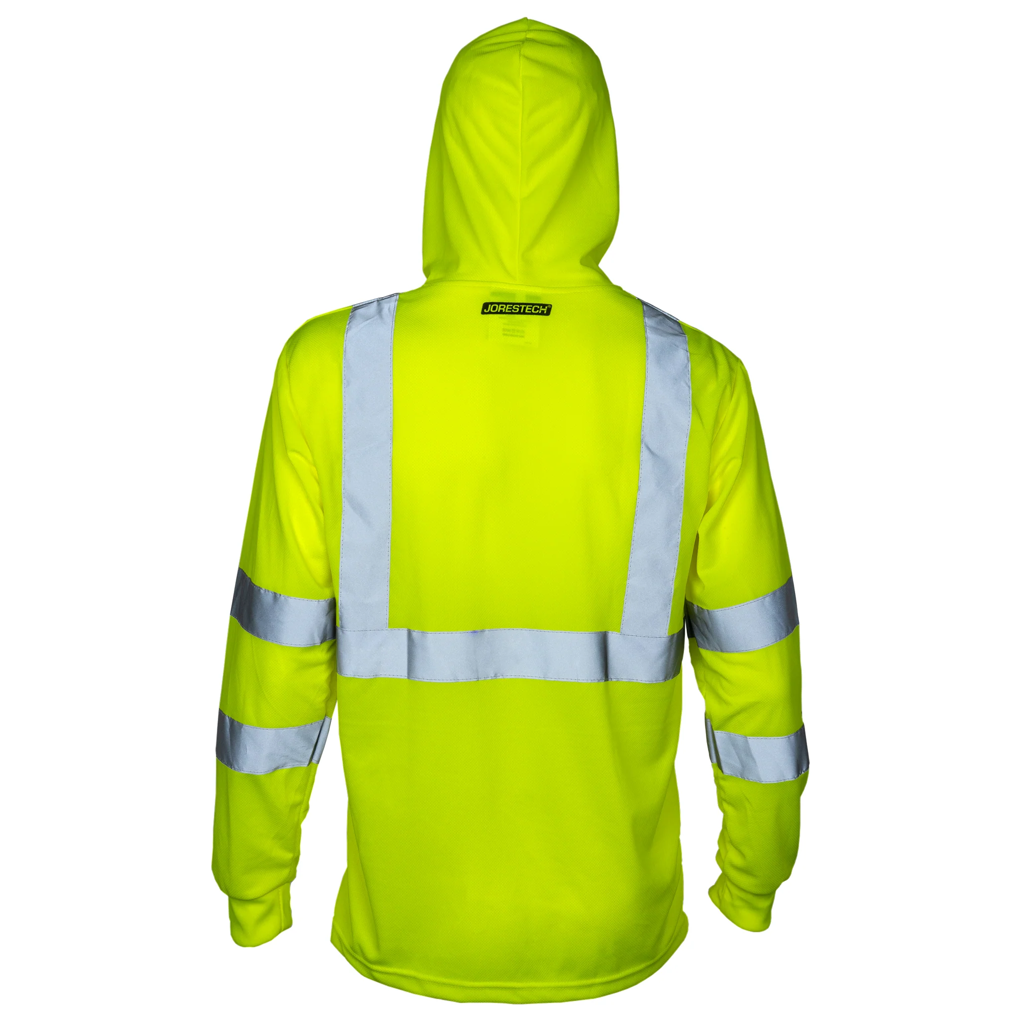 High Visibility Long Sleeve Safety Shirt With Reflective Strips and Hoodie - Image 2