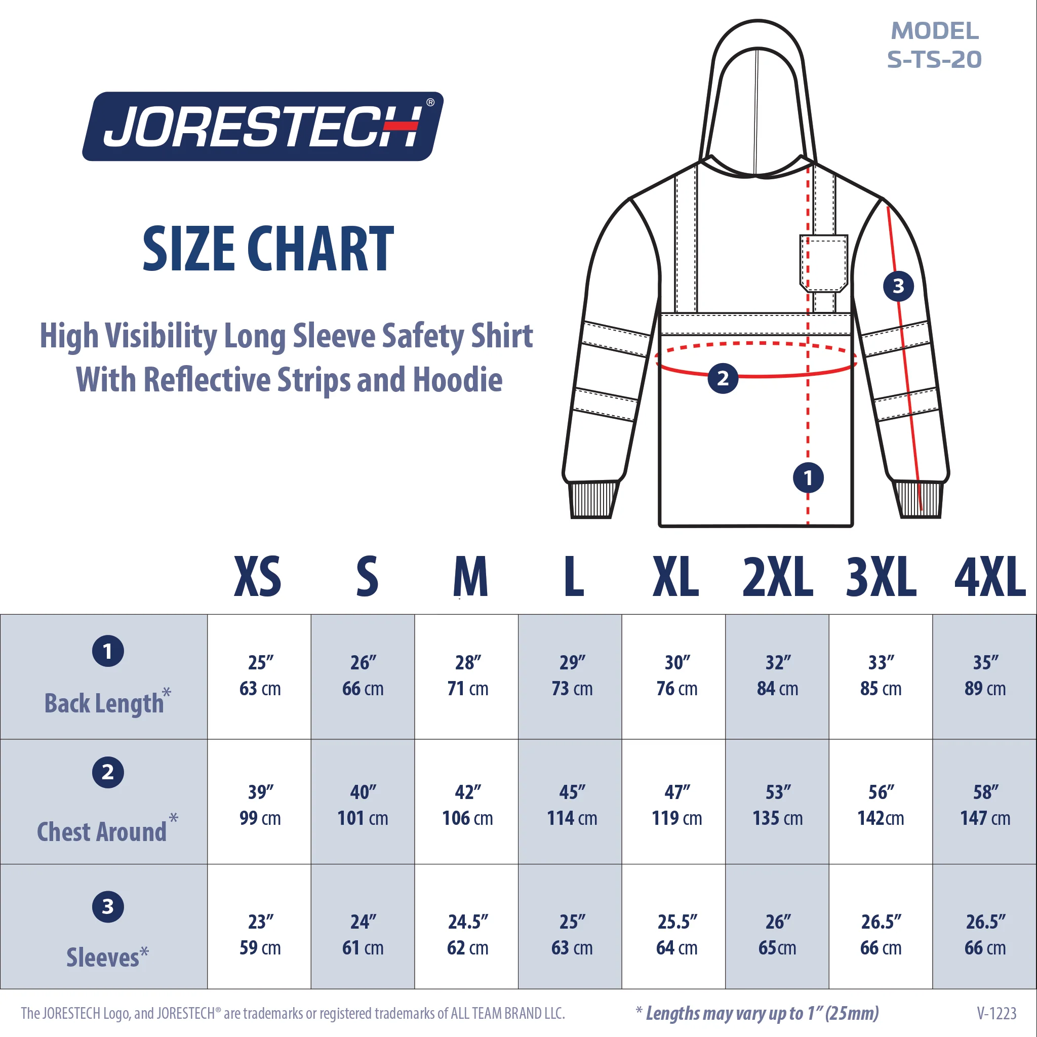 High Visibility Long Sleeve Safety Shirt With Reflective Strips and Hoodie - Image 3