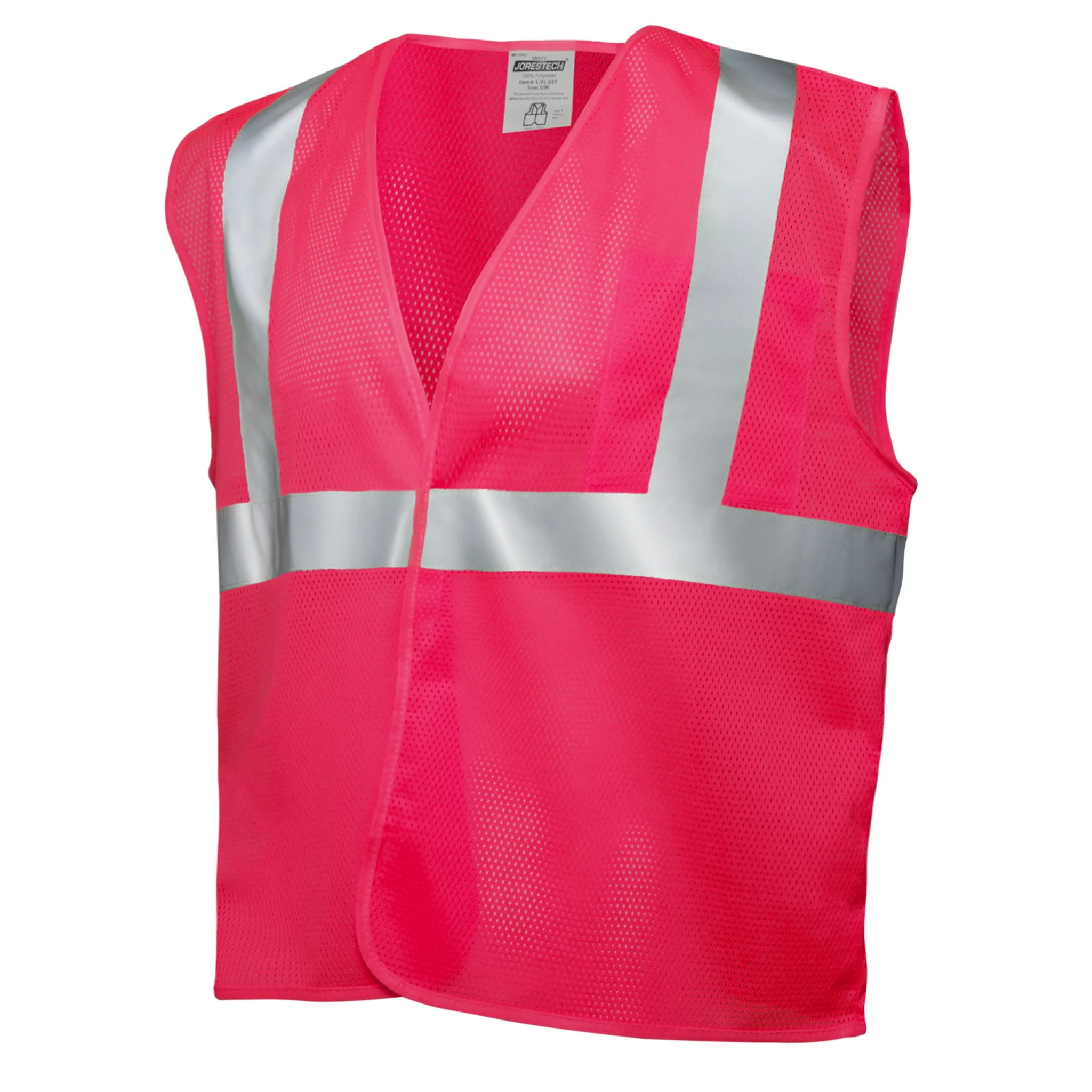 Printed Hi-Vis Mesh Safety Vest with 2” Reflective Strips and Pocket - PinkFit Collection - Image 5