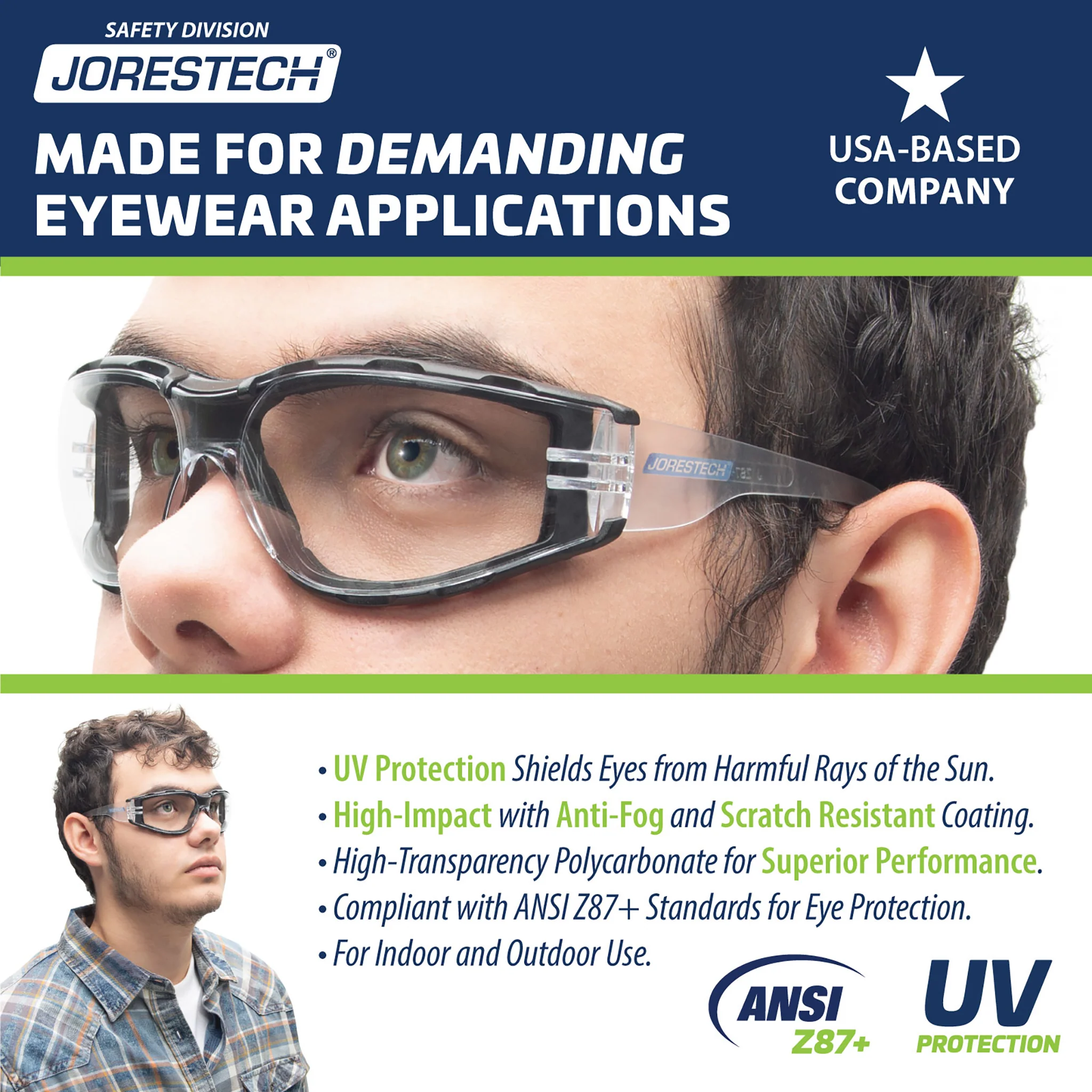 Safety Glasses for High Impact Protection with Foam Gasket - Image 6