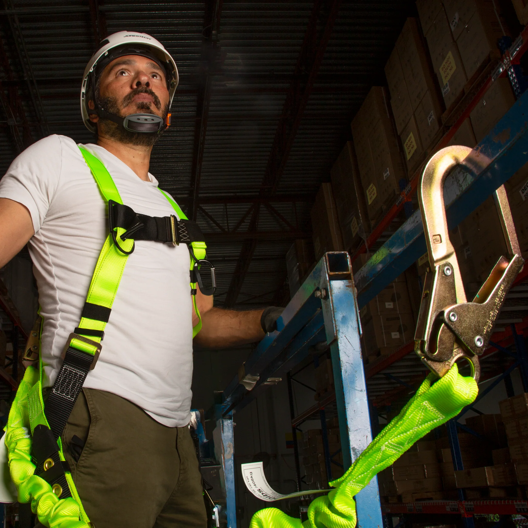 Single Leg Internal Shock-Absorbing Lanyard with Snap Hook and Scaffolding Hook - Image 5