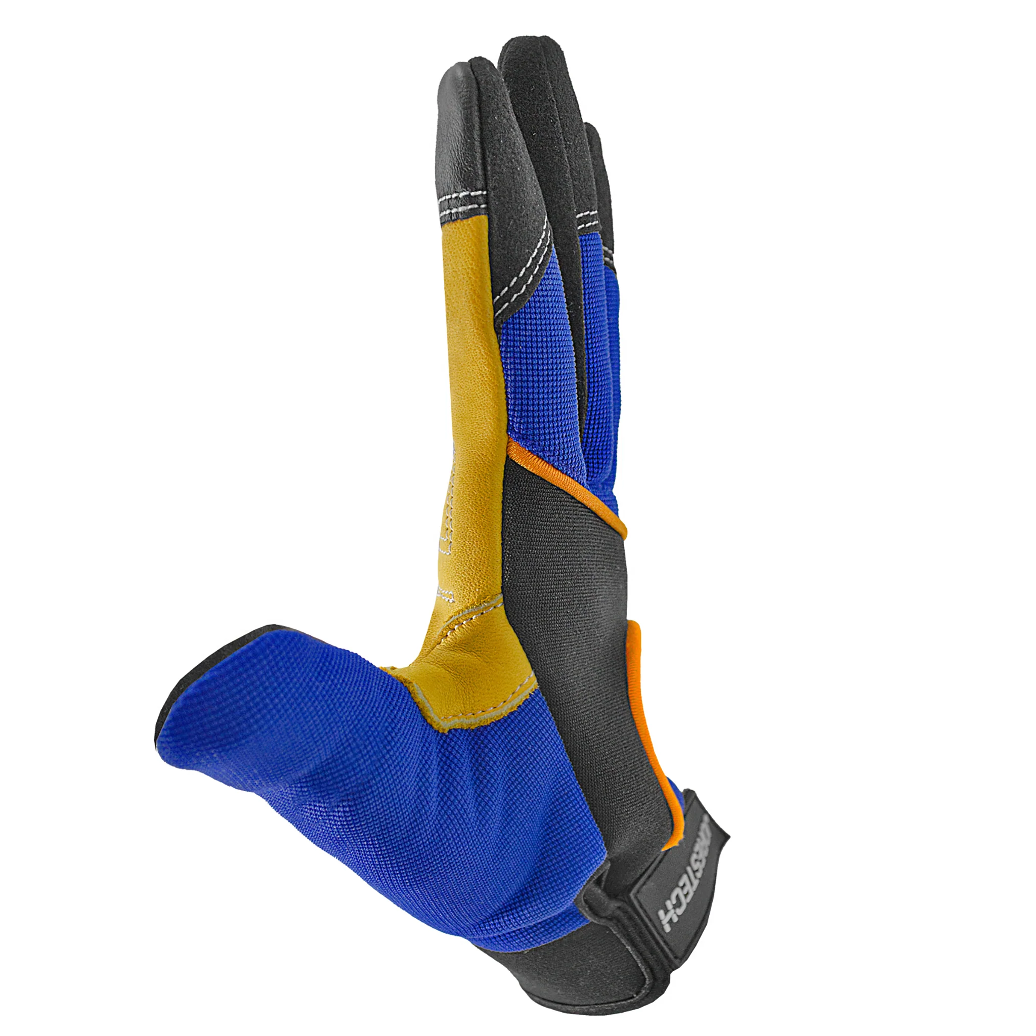 Touchscreen Safety Work Gloves with Leather Palms - Image 8