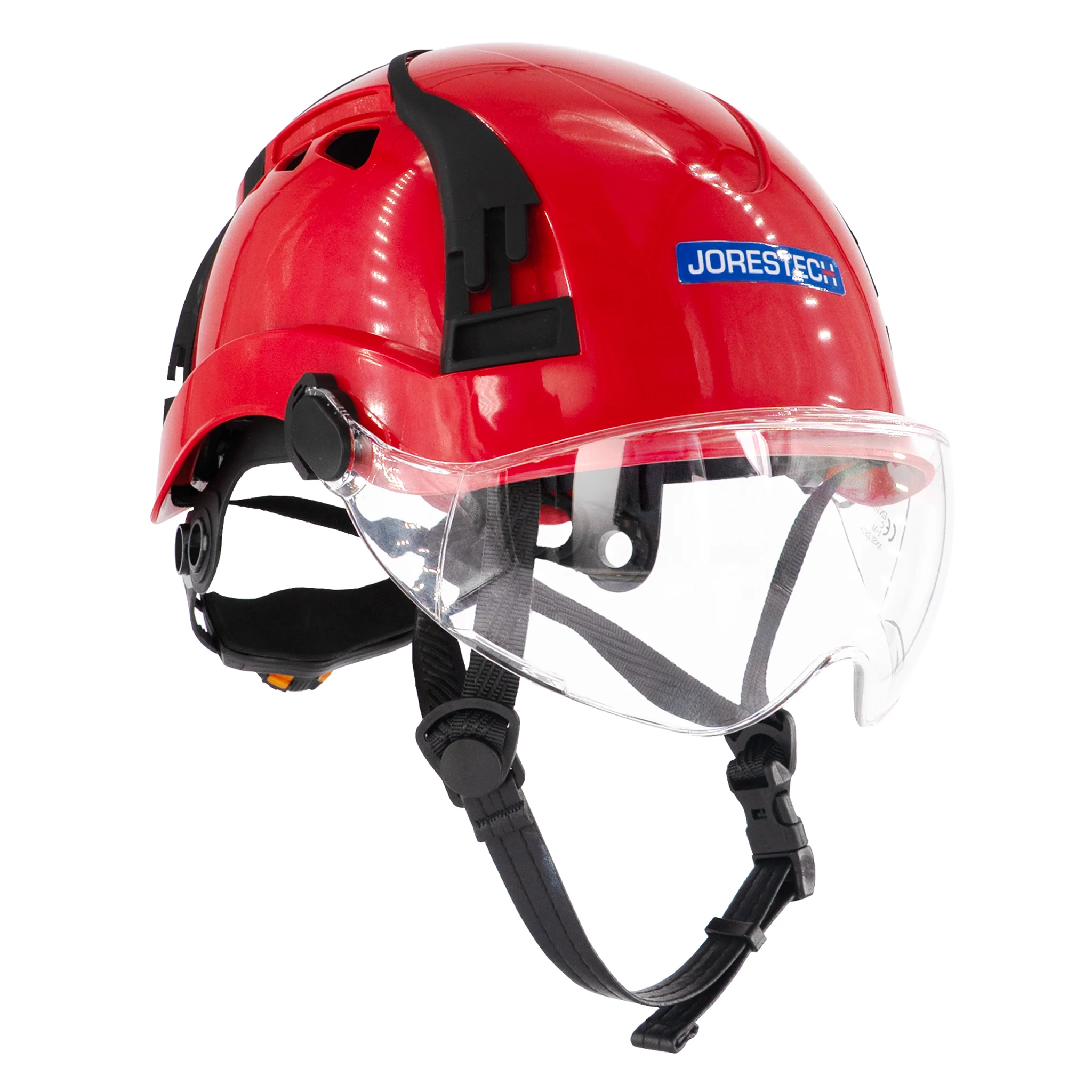 Type 2 Class C Safety Vented ABS Helmet with Eye Visor Shield - Image 5