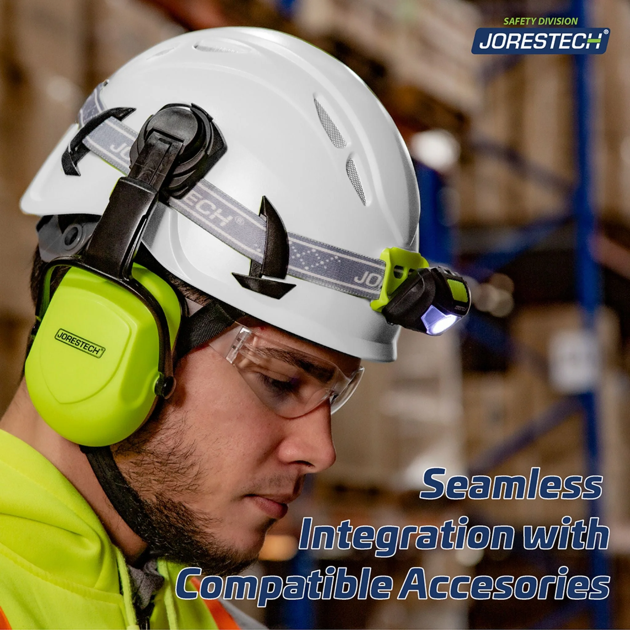 Ventilated Work at Height Hard Hat with Anti-Intrusion Mesh and 4 Point Suspension - Image 18