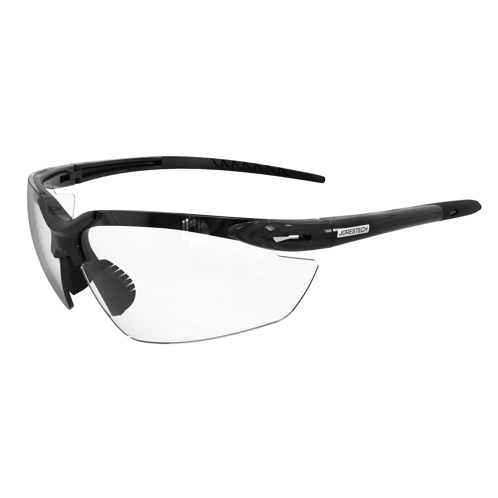 Wraparound Safety Glasses with Flexible Rubber Temple Tips - Image 2