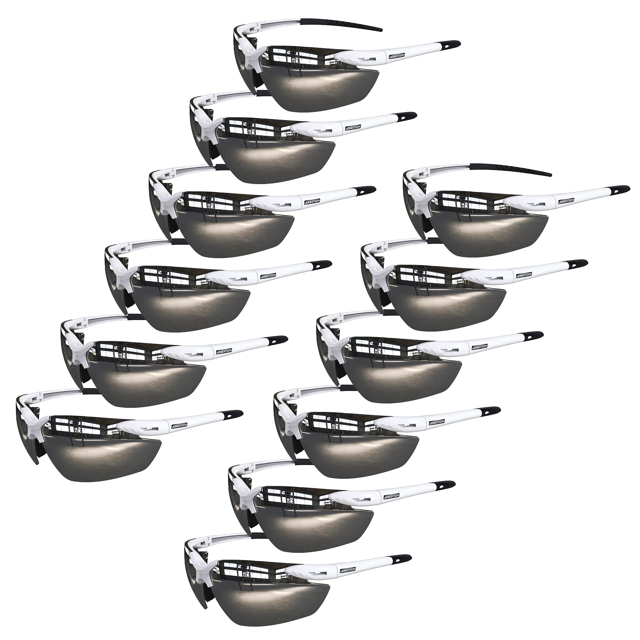 Wraparound Safety Glasses with Flexible Rubber Temple Tips - Image 28
