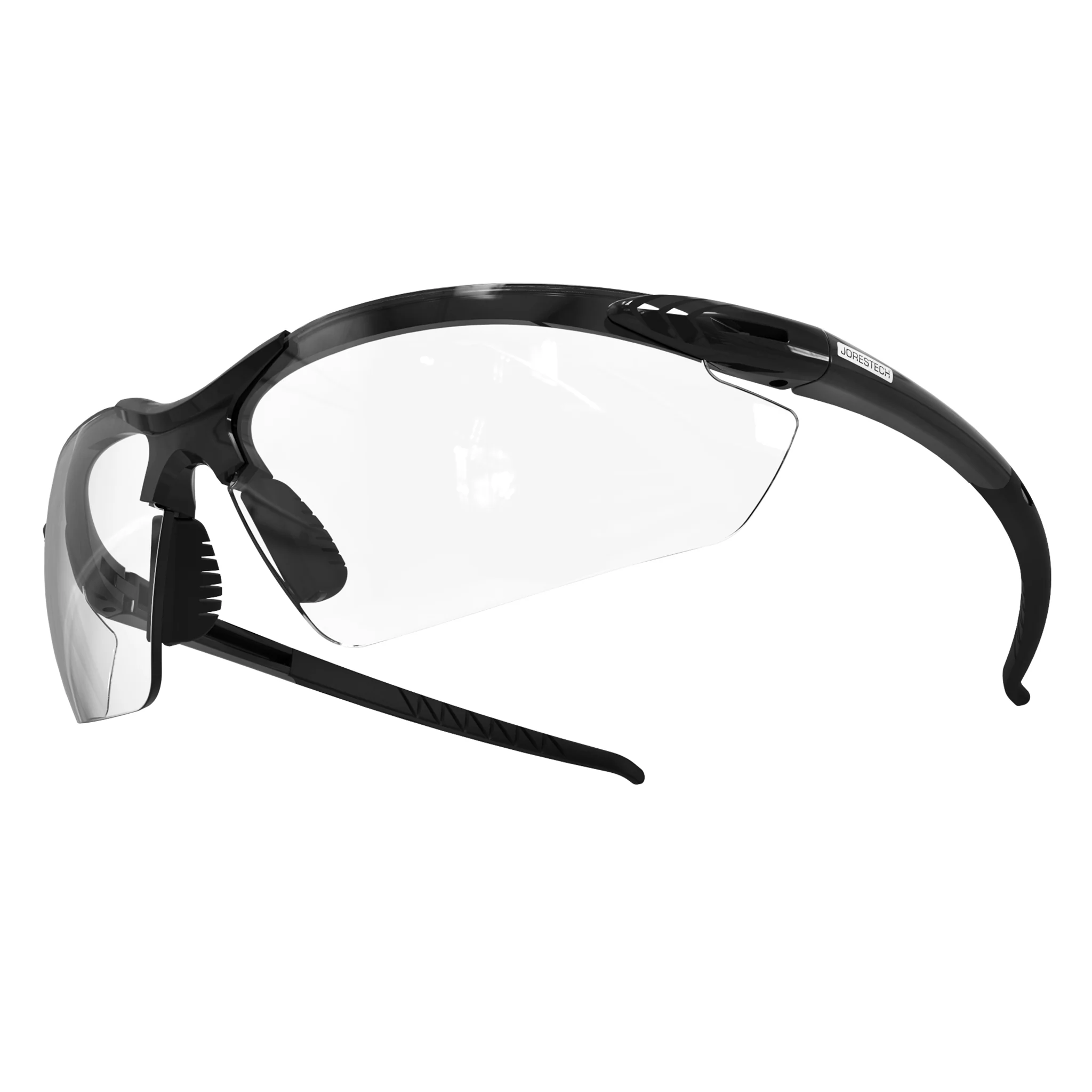 Wraparound Safety Glasses with Flexible Rubber Temple Tips - Image 3