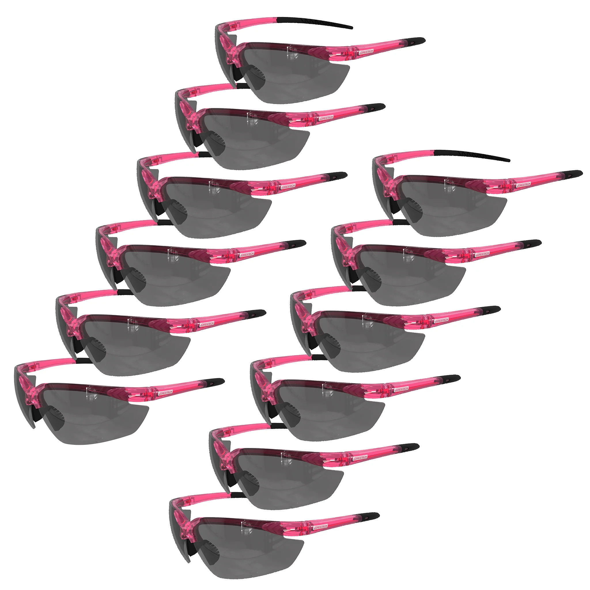 Wraparound Safety Glasses with Flexible Rubber Temple Tips - Image 45