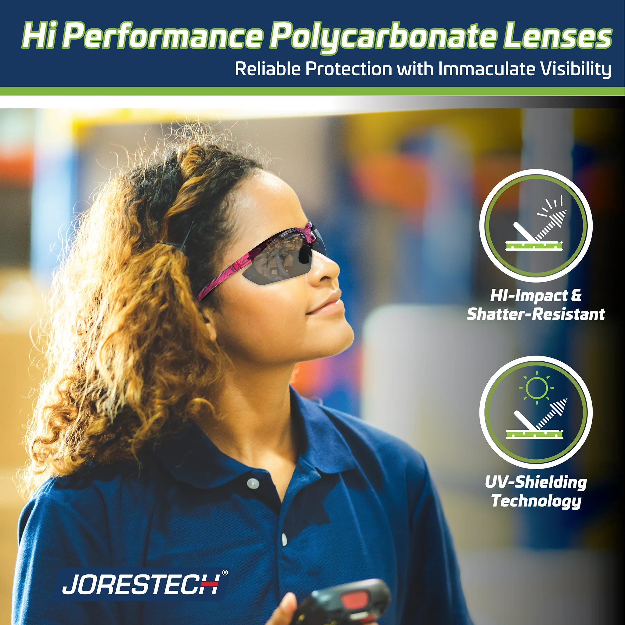 Wraparound Safety Glasses with Flexible Rubber Temple Tips - Image 52