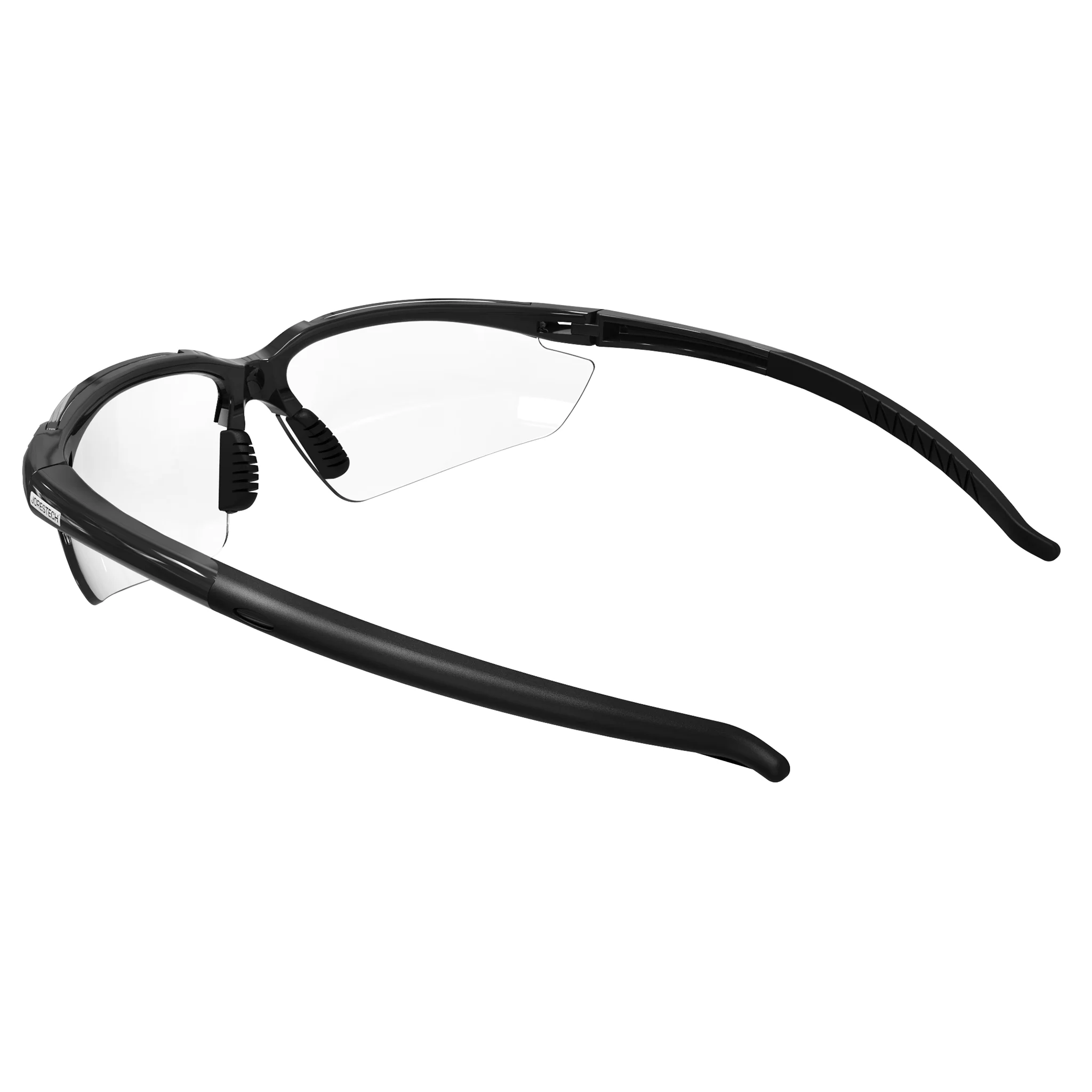 Wraparound Safety Glasses with Flexible Rubber Temple Tips - Image 6